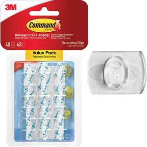 Command Decor Adhesive Clip 17026CLR-40ES