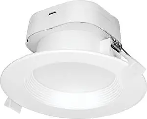 Satco 4 In. Direct Wired IC Rated White 4000K LED Recessed Light Kit S39013