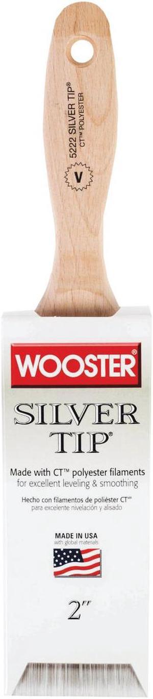 WOOSTER 5222-2 2" Varnish Paint Brush, Silver CT Polyester Bristle, Wood Handle