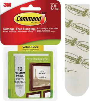Command 3/4 In. x 2-3/4 In. White Interlocking Picture Hanger (12 Count)