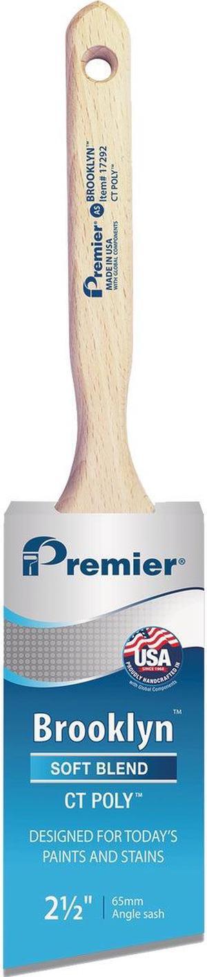 PREMIER 17292 2-1/2" Angle Sash Soft, Polyester Bristle, Paint Brush, Hardwood