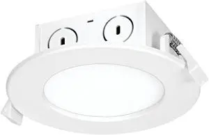 Satco 4 In. Direct Wired IC Rated White 3000K LED Recessed Light Kit S39056
