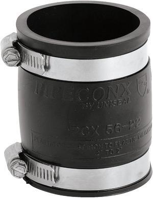 ZORO SELECT 1056-22 Flexible Coupling, For Pipe Size 2" x 2", Standards: ASTM