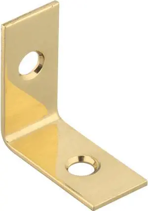 National Catalog V1875 1 In. x 1/2 In. Solid Brass Corner Brace N213389
