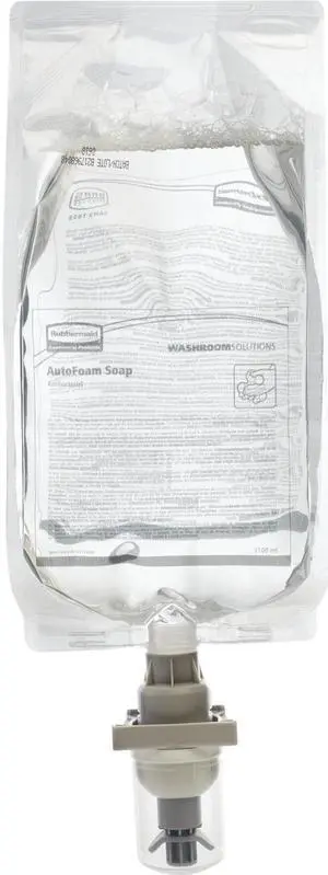 Rubbermaid Commercial 2080802 AutoFoam Hand Sanitizer Refill, With Alcohol, Clear, 1000 mL, 4 / Carton