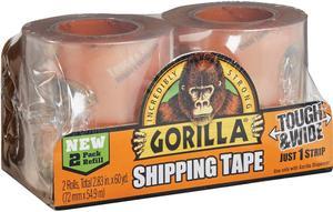 Gorilla 2.83 In. W. x 30 Yd. L. Clear Shipping Tape Refill (2-Pack) 6030402