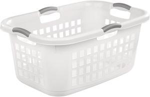 Sterilite White Plastic Laundry Basket 12168006