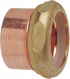 NIBCO 901-7R 1-1/2" x 1-1/4" NOM C x SJ Copper Adapter