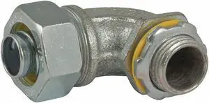 RACO 3428 Noninsulated Connector,2 In.,90 Deg