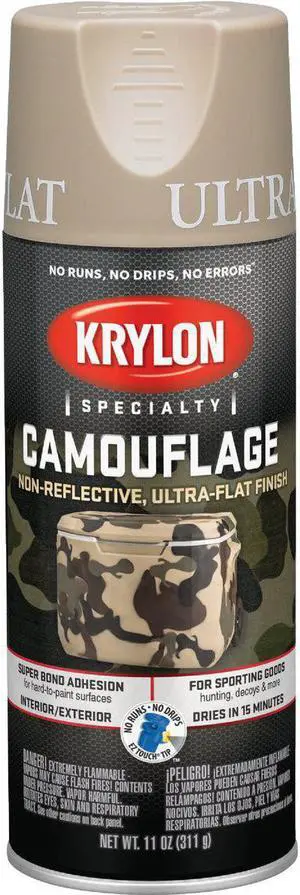 Krylon Camouflage 11 Oz. Ultra-Flat Spray Paint, Sand K04295777
