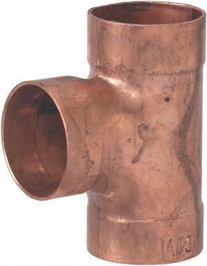 STREAMLINE W 07522 2" NOM C Copper DWV Tee, Max. Pressure: 364 psi at 100