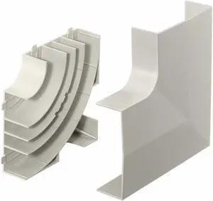 HUBBELL WIRING DEVICE-KELLEMS PB3FEBCA Flat Elbow Base and Cover,White