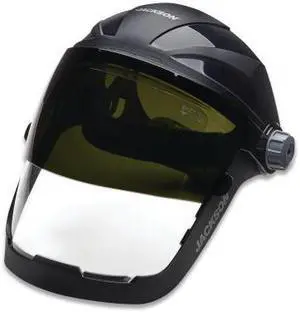 Quad 500™ Series Premium Multi-Purpose Face Shields with Headgear, Af/Clear, Shade 5 Ir, 9 in H X 12-1/4 in L