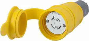 HUBBELL WIRING DEVICE-KELLEMS HBL27W75 Watertight Locking Connector, L15-20R,