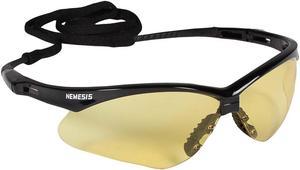 KleenGuard V30 Nemesis Safety Glasses (25659), Amber with Black Frame, 1 Pair / Each
