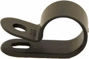 Cable Clamp, 5/16 In, Black, Pk 100