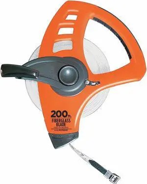 Keson Tape Measure,1/2 Inx200 ft,Orange/Black  FLT18200