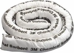 3M P-208 Absorbent Boom,Chemical,8 ft. L,PK6
