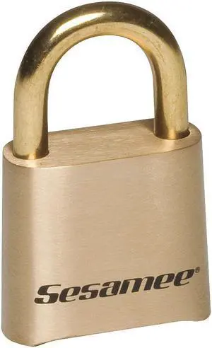 SESAMEE K0436 Combination Padlock,Bottom,Brass