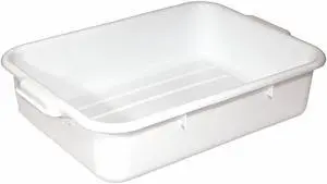 CRESTWARE BT5WH Bus Tub,White,Polypropylene,5 in. Height
