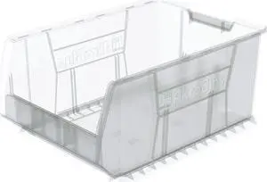 AKRO-MILS 30288SCLAR Storage Bin, Plastic, Clear, 11 in H, 16 1/2 in W, 23 7/8
