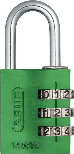 Abus Combination Padlock, Resettable Side-Dial Location, 1" Shackle Height