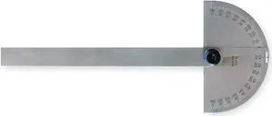 MITUTOYO 968-202 Protractor,Semi-Circular,6 In,Non-Grad