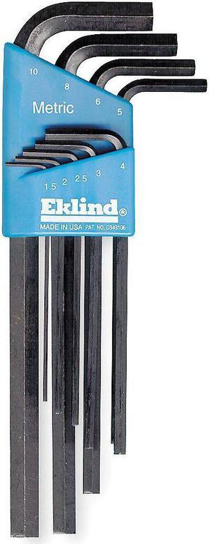 EKLIND 11609 9 Piece Metric L-Shape Hex Key Set, 11609