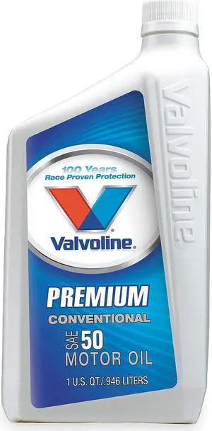 Valvoline Conventional Engine Oil, 1 qt. Bottle, SAE Grade: 50, Amber 822402