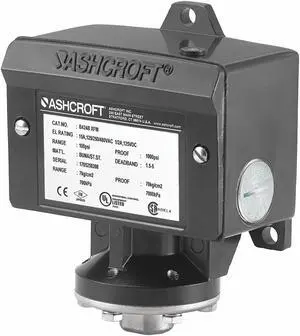 ASHCROFT B424VXCYLM15 Pressure Switch, (1) Port, 1/4 in FNPT, SPDT, 1.5 to 15