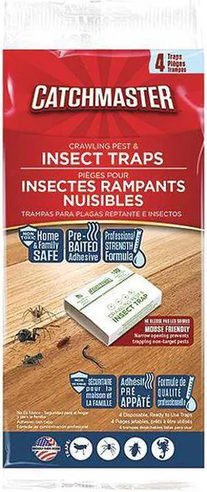 CATCHMASTER 724 Glue Trap,7 In. L,3-1/2 In. W,PK4