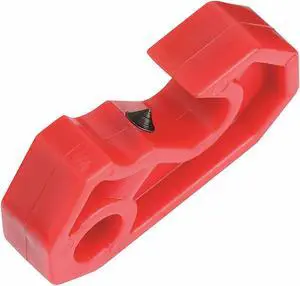 MASTER LOCK S2393 ISO-DIN Univ Lockout Device,Plastic,Red