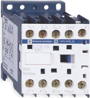 SCHNEIDER ELECTRIC LC1K0901F7 Miniature IEC Magnetic Contactor, 3 Poles, 120 V