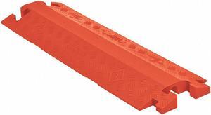Checkers Industrial Safety Products CP1X125-GP-DO-O 1.25 in. Polyurethane Heavy-Duty General-Purpose 1-Channel Drop-Over Cable Protector, Orange