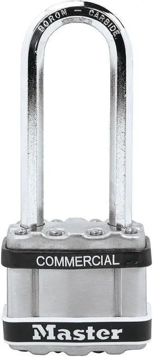 Alike-Keyed Padlock, Extended Shackle Type, 2-1/2" Shackle Height, Silver