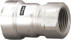 Viega Megapress Stainless 304 Adapter, 1/2" x 1/2" Tube Size   95260