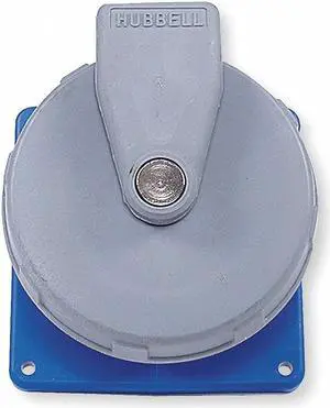 Hubbell Wiring Device-Kellems IEC Pin and Sleeve Receptacle,60A,208V HBL560R9W Hubbell Wiring Device-Kellems IEC Pin and Sleeve Receptacle,60A,208V HBL560R9W