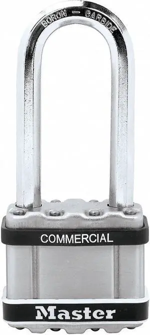 Different-Keyed Padlock, Extended Shackle Type, 2-1/2" Shackle Height, Silver