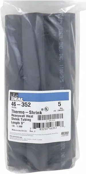 IDEAL 46-352 Adhesive Lined Heat Shrink Tube, Heavy Wall, 3:1 I.D. Shrink