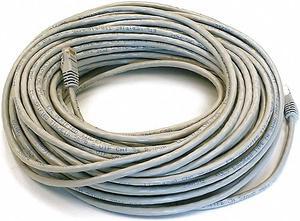 Monoprice Cat5e Ethernet Patch Cable - 100 Feet - Gray | Network Internet Cord - RJ45, Stranded, 350Mhz, UTP, Pure Bare Copper Wire, 24AWG