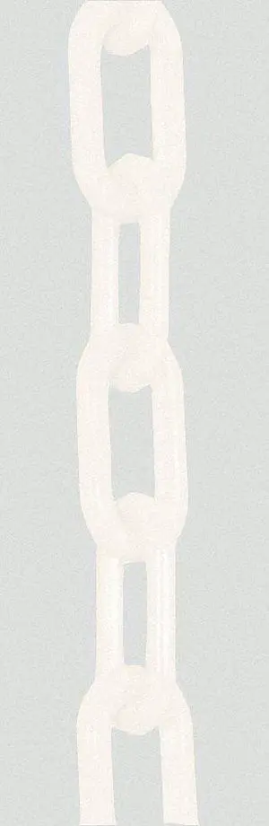 ZORO SELECT 30001-100 Plastic Chain, White, 100 ft Length, Gloss