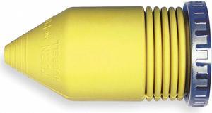 HUBBELL WIRING DEVICE-KELLEMS HBL77CM15 Boot,Yellow,Threaded