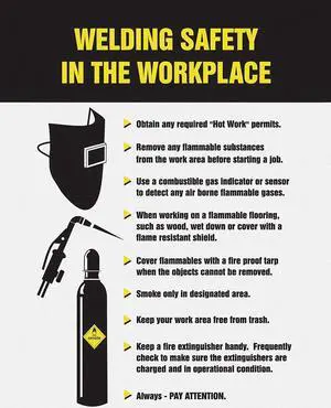 ACCUFORM SP124484L Poster, Welding Safety In The Work Place, 22 in H x, 17 in