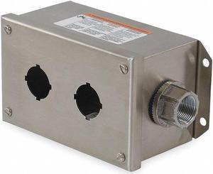 SCHNEIDER ELECTRIC 9001KYSS2 Pushbutton Enclosure,7.74 in. H,2 Holes