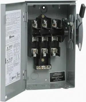 Eaton Safety Switch,240VAC,3PST,60 Amps AC HAWA DG322URB