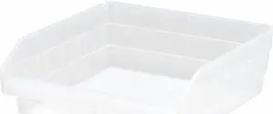 QUANTUM STORAGE SYSTEMS QSB109CL Shelf Storage Bin, Clear, Polypropylene, 11