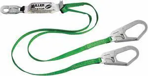 Honeywell Miller Shock-Absorbing Lanyard, 6 ft., 400 lb. Green  980WRS-Z7/6FT