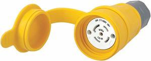 HUBBELL WIRING DEVICE-KELLEMS HBL29W82 Watertight Locking Connector, L22-30R,