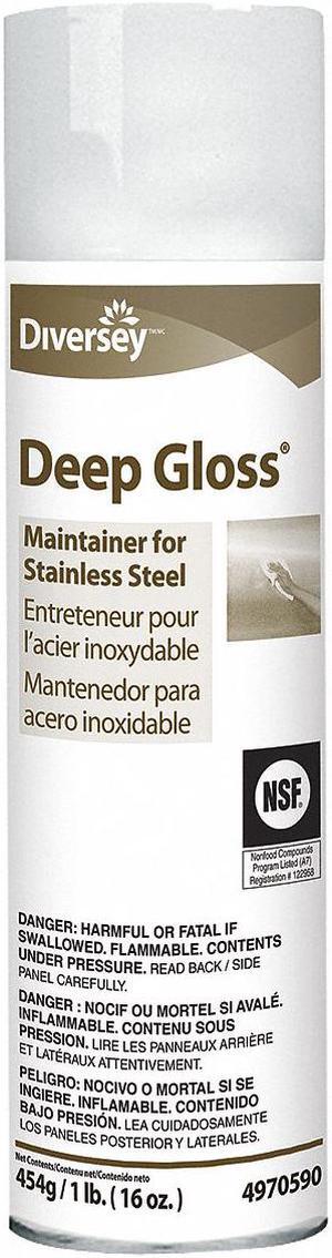 Diversey Metal Cleaner, 16 oz. Aerosol Can, Unscented Liquid, Ready to Use, 1 EA