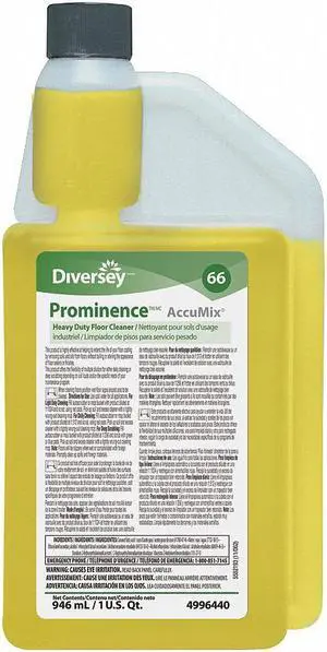 Diversey 32 oz. Floor Cleaner, 1 EA 32 oz. Yellow   94996440